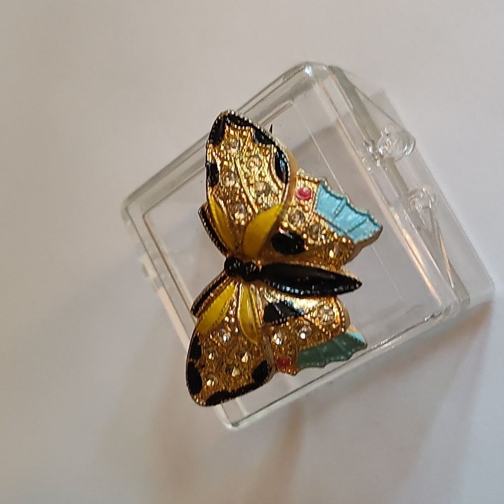 Abalone and Butterfly Pin Lot of 2 - Picture 4 of 6